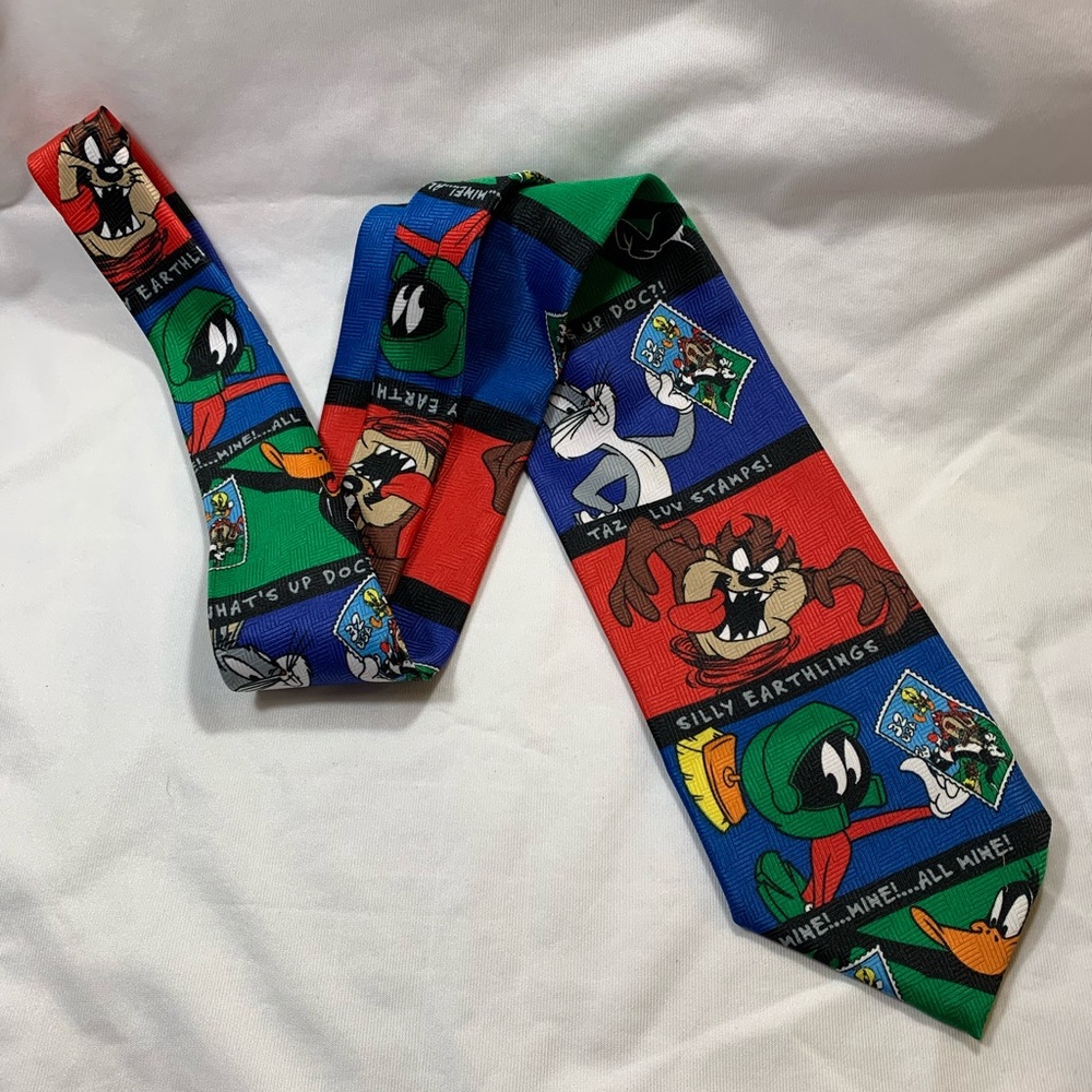 Looney Tunes Stamp Collection novelty tie